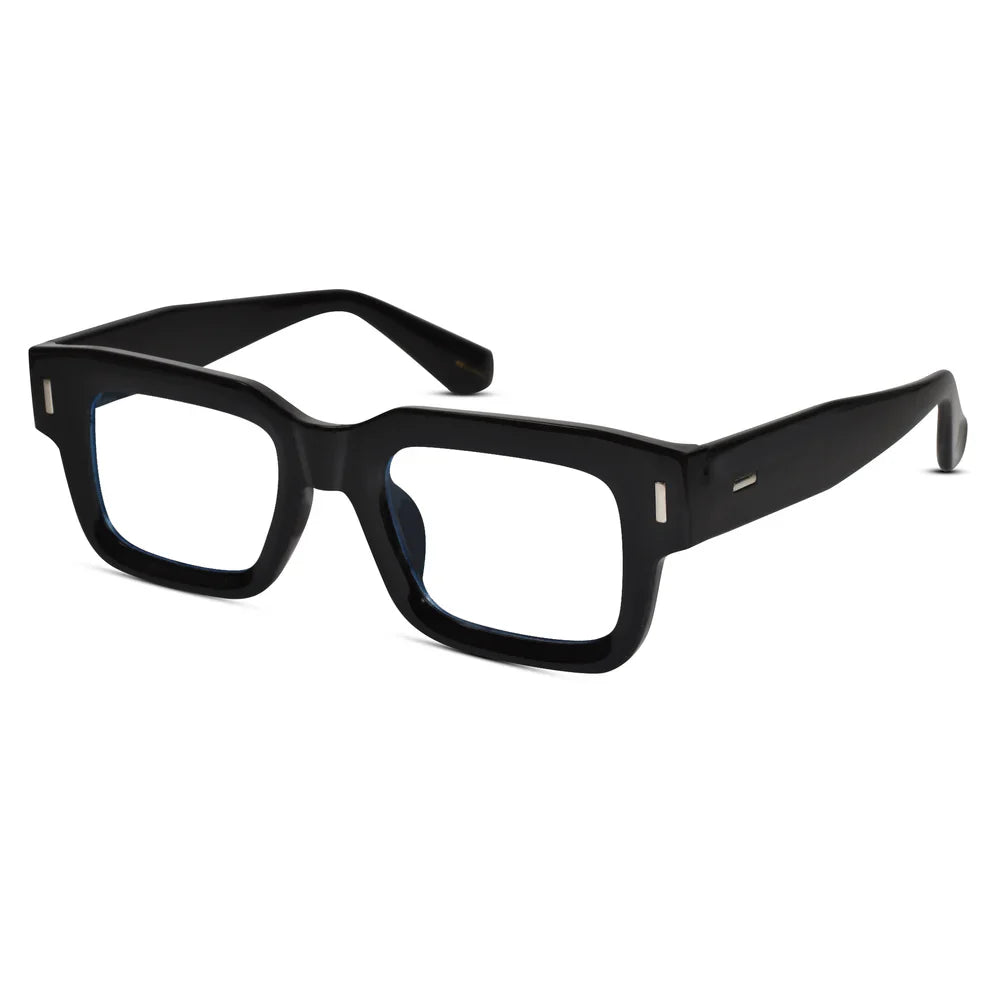 Bold Grey Wayfarer Eyeglasses For Men & Women