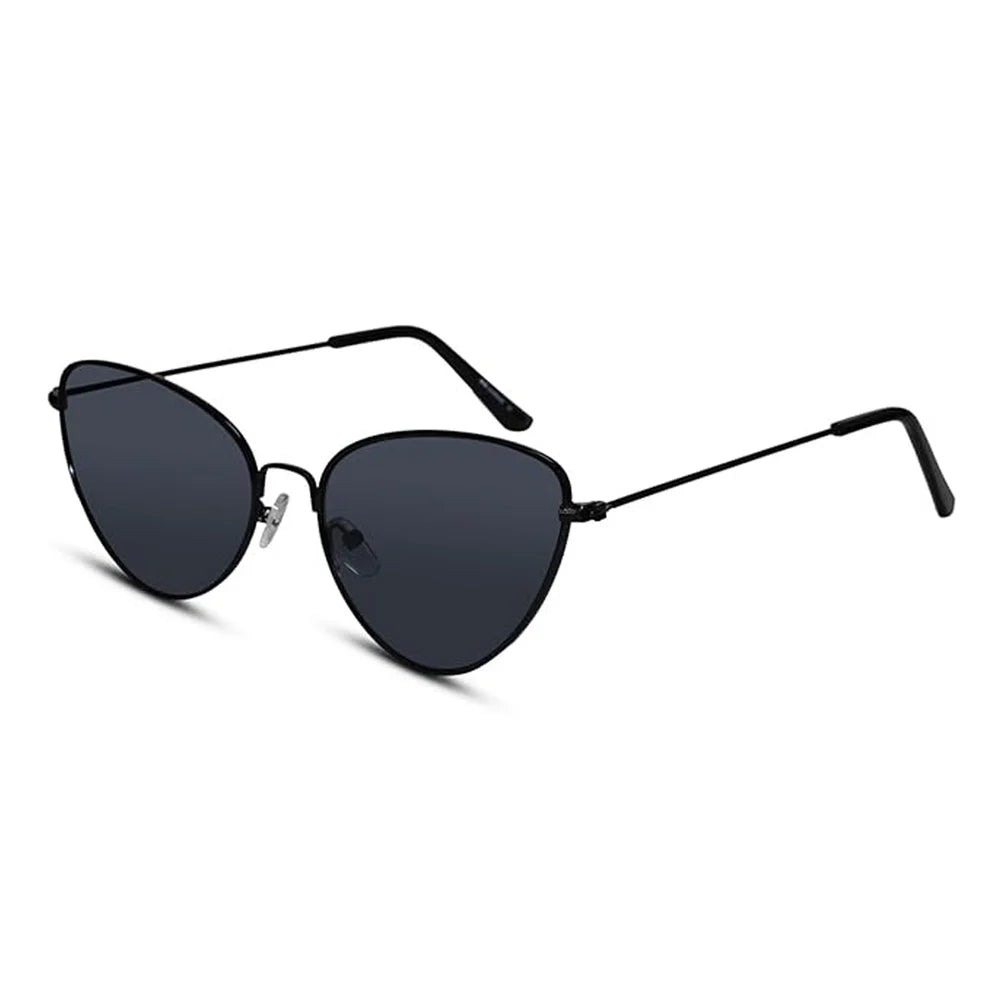 Vintage Metal Black Cat Eye Sunglasses