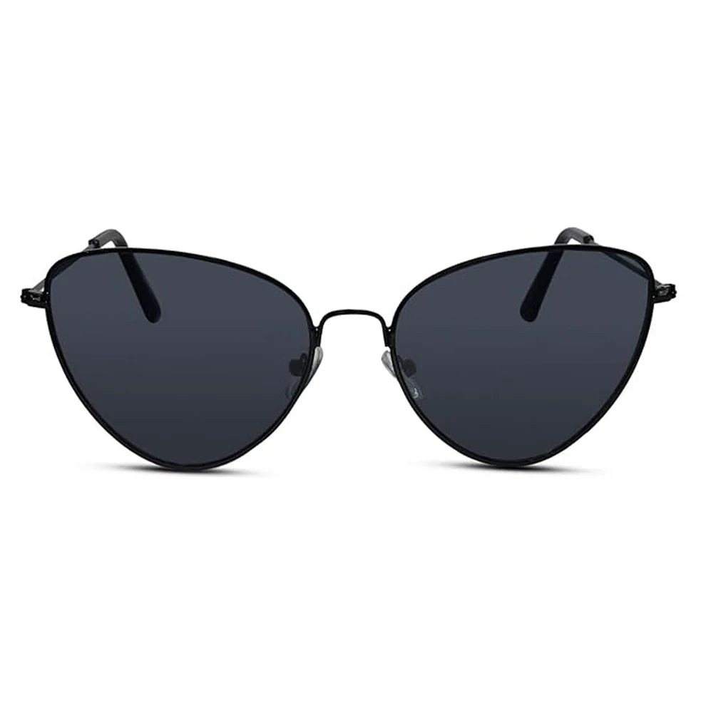 Vintage Metal Black Cat Eye Sunglasses