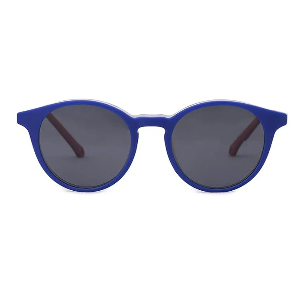 Crystal Purple Full Rim Round Clip On Eyeglasses