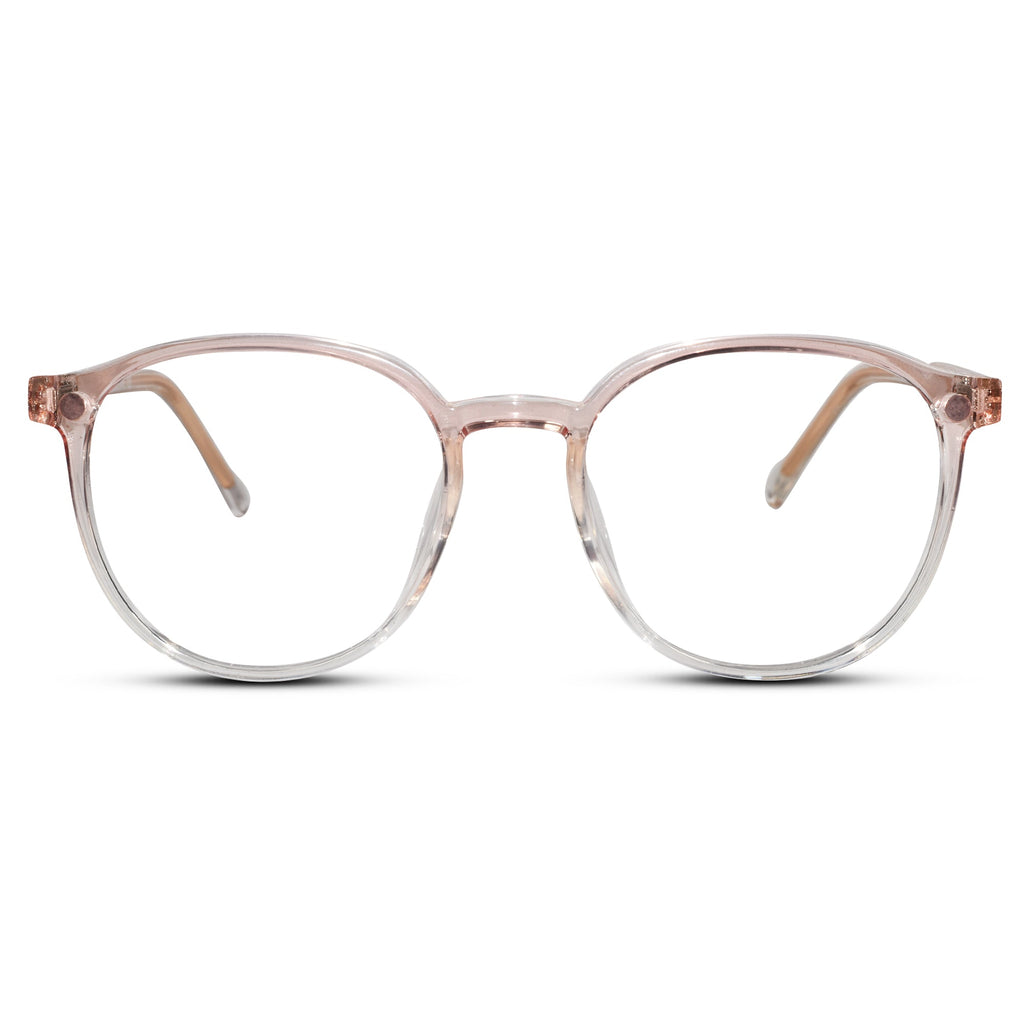 Clip on transparent round eyeglasses for men & Women