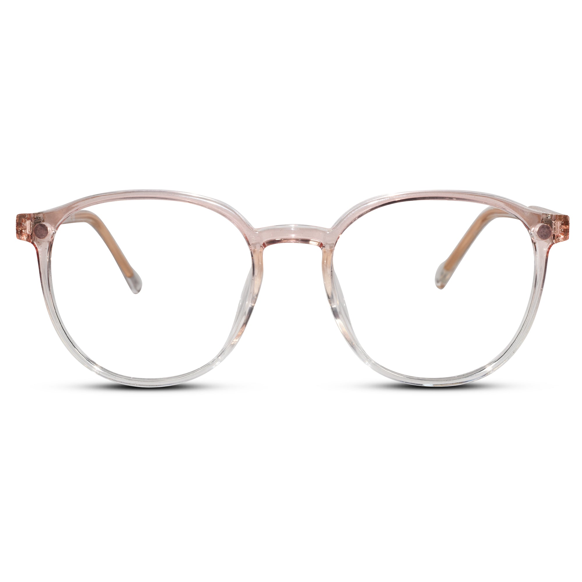 Clip on transparent round eyeglasses for men & Women