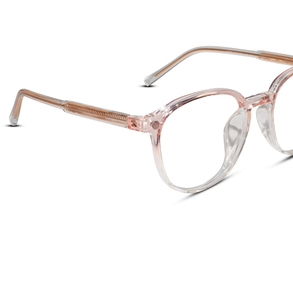 Clip on transparent round eyeglasses for men & Women