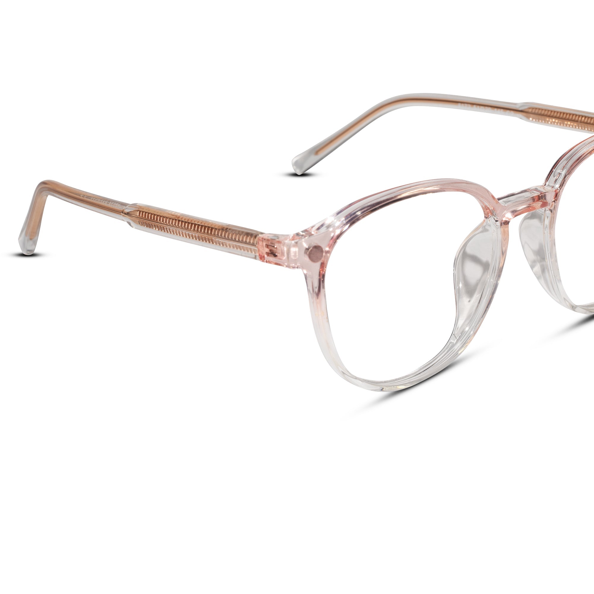 Clip on transparent round eyeglasses for men & Women