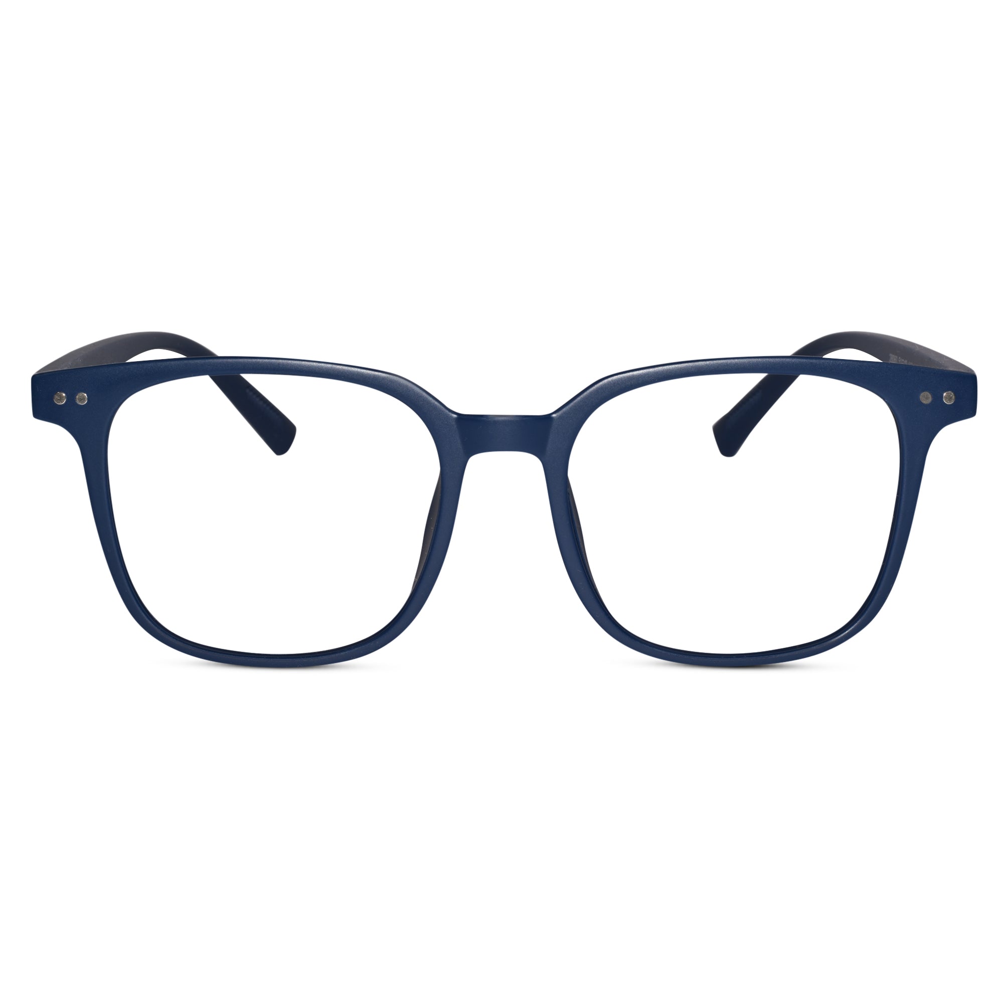 Matt Blue Square Eyeglasses For Men & Women