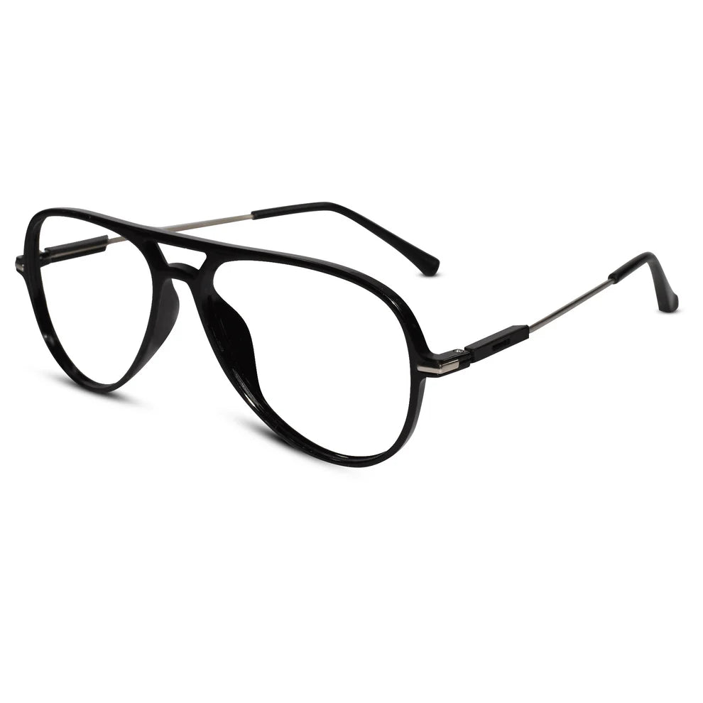 Black Aviator Power Eyeglasses For Men & Women