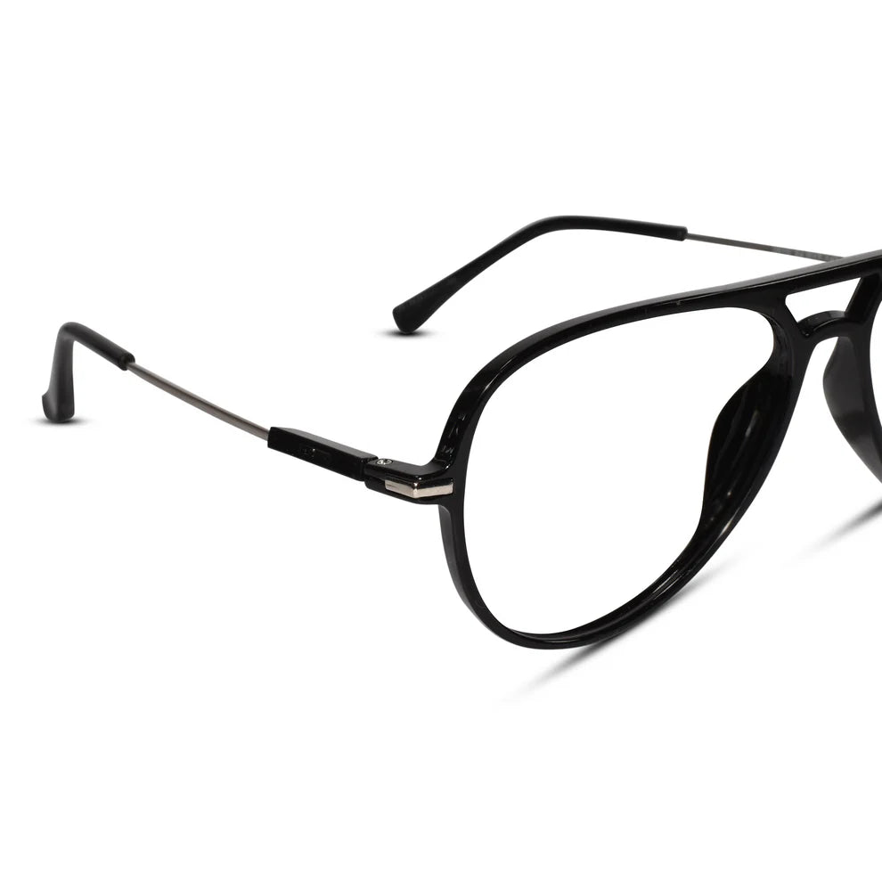 Black Aviator Power Eyeglasses For Men & Women