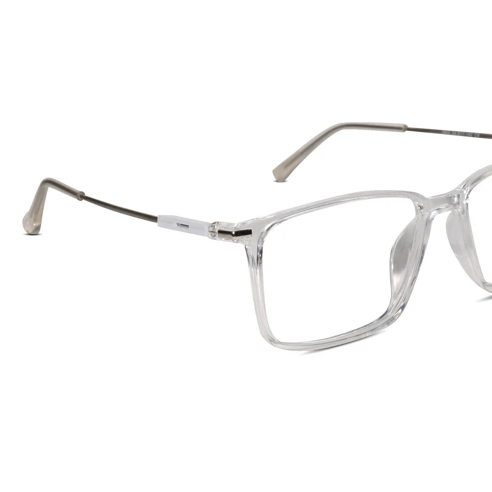 Transparent Rectangular Power Eyeglasses For Men & Women