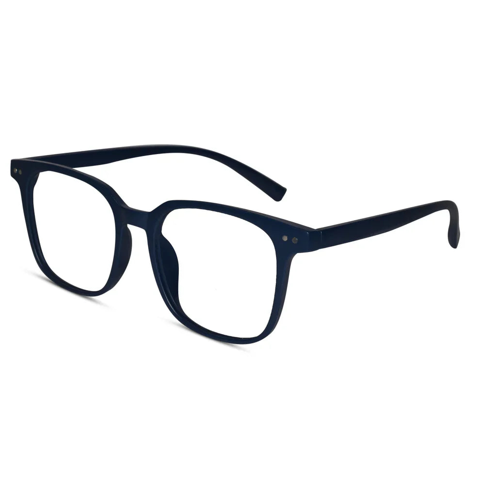 Matt Blue Square Eyeglasses For Men & Women