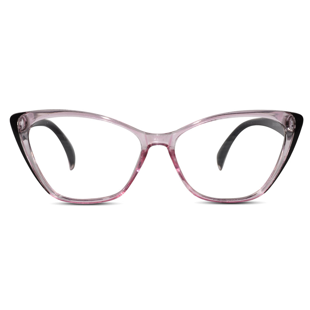 Crystal Pink Cat Eye Reading Glasses For Women
