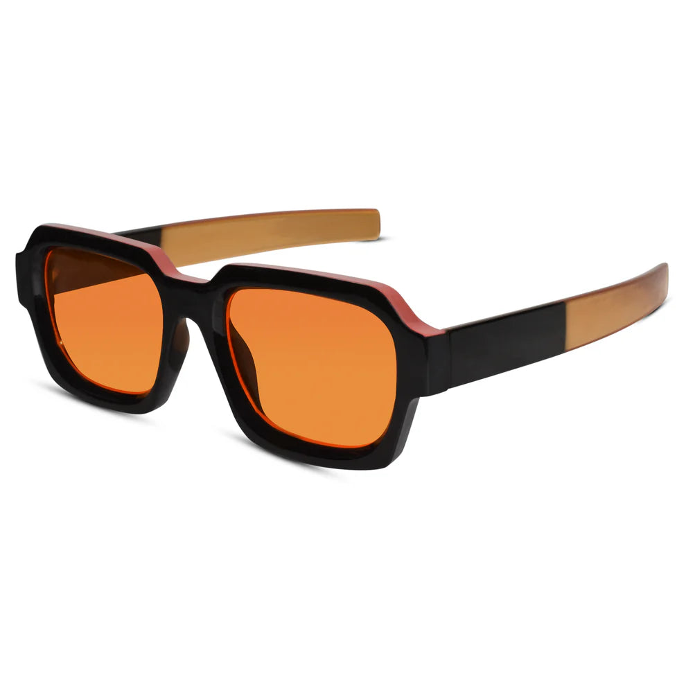 RETRO Orange Tint Square Sunglasses