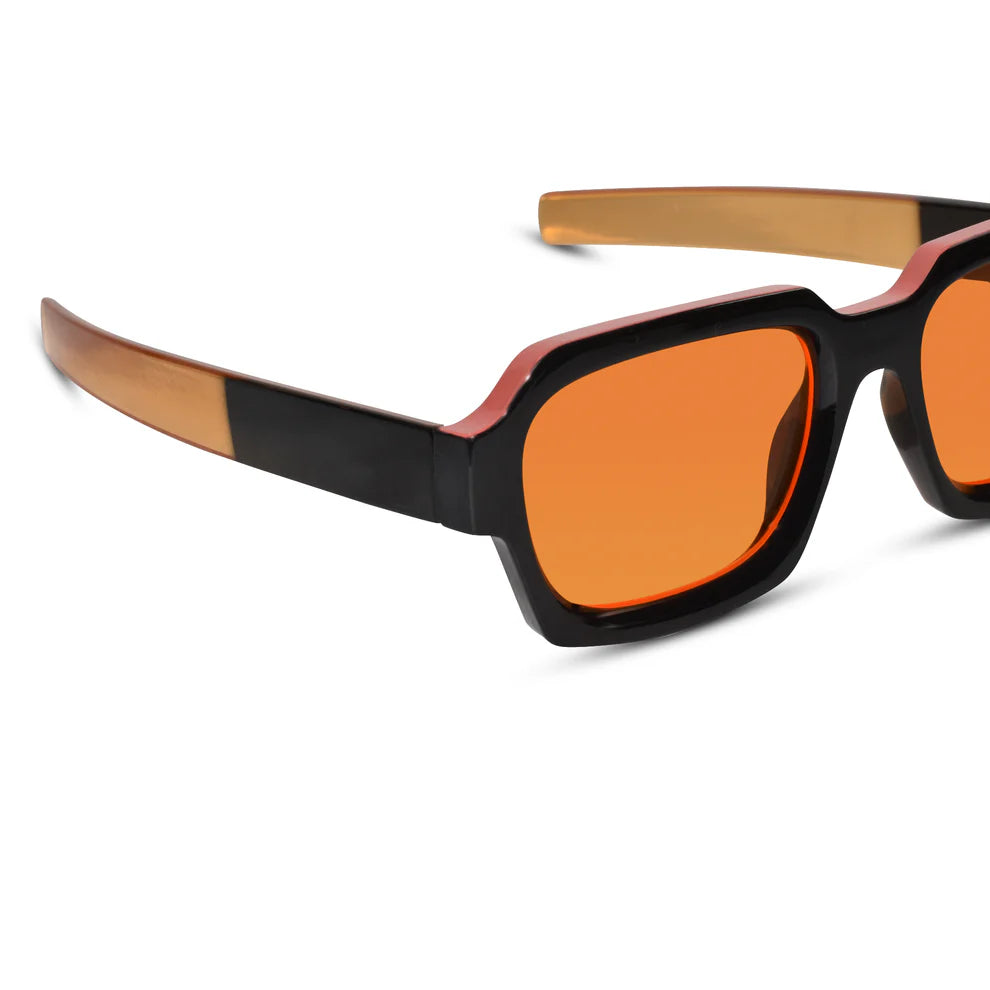 RETRO Orange Tint Square Sunglasses