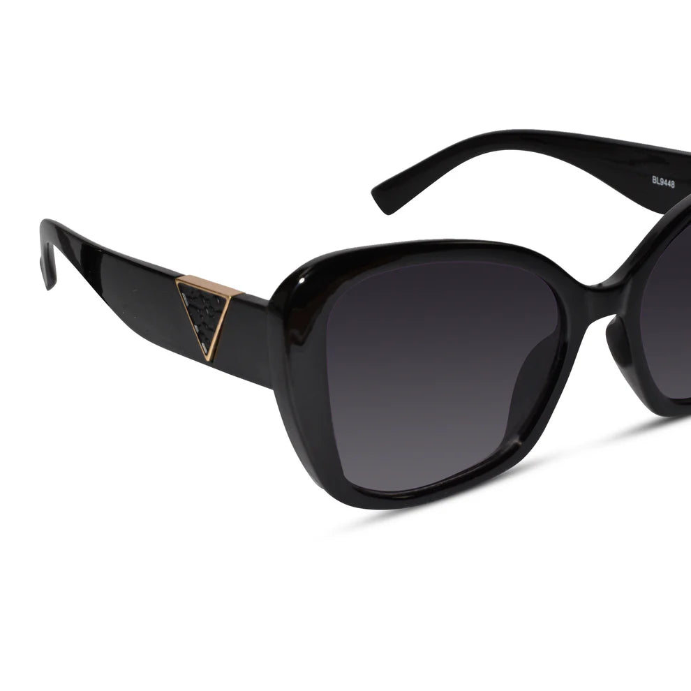 Black Oversize Wayfarer Sunglass For women