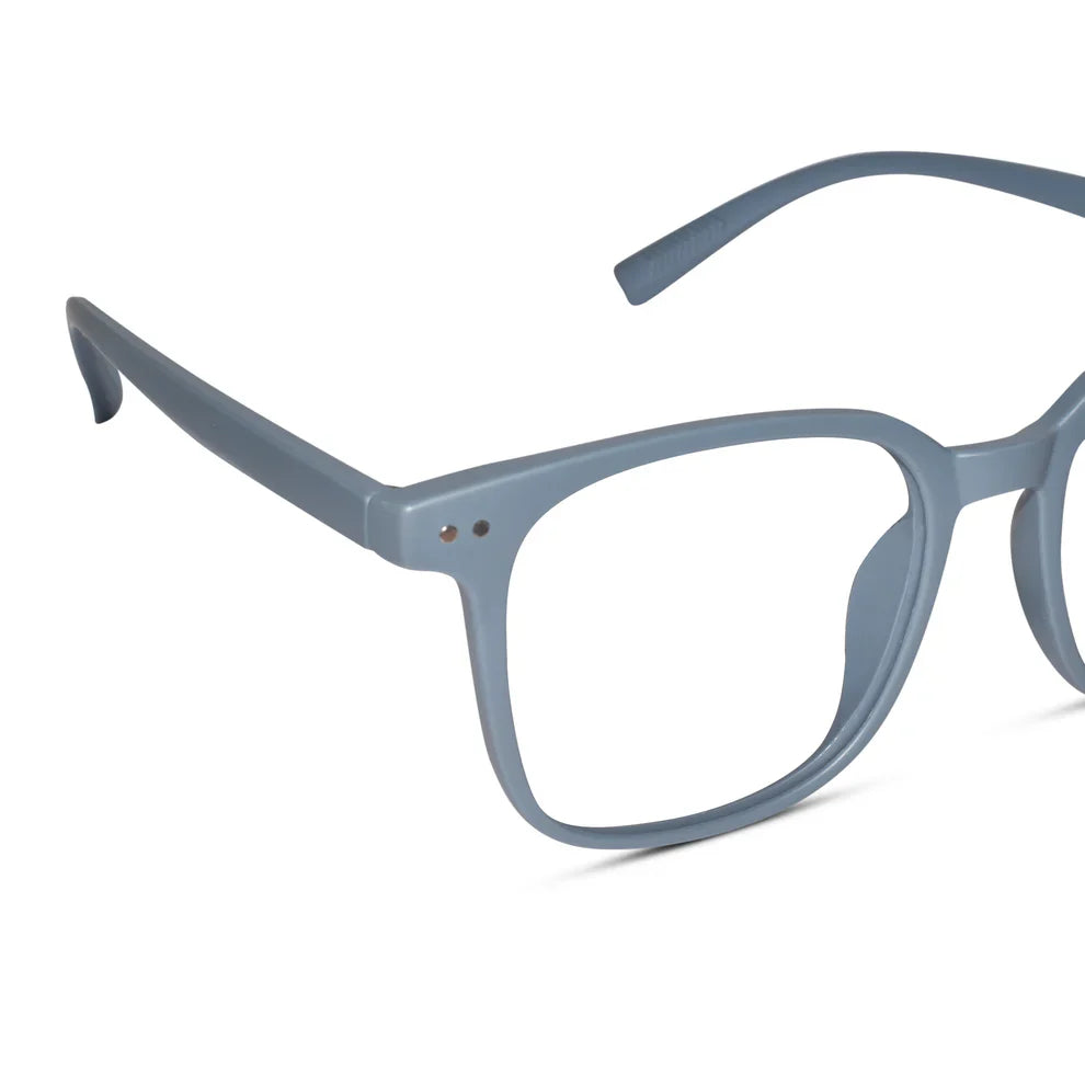 Matt Blue Square Eyeglasses For Men & Women