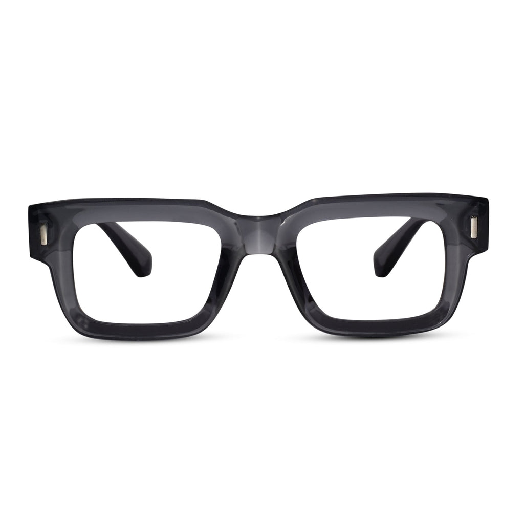 Bold Grey Wayfarer Eyeglasses For Men & Women