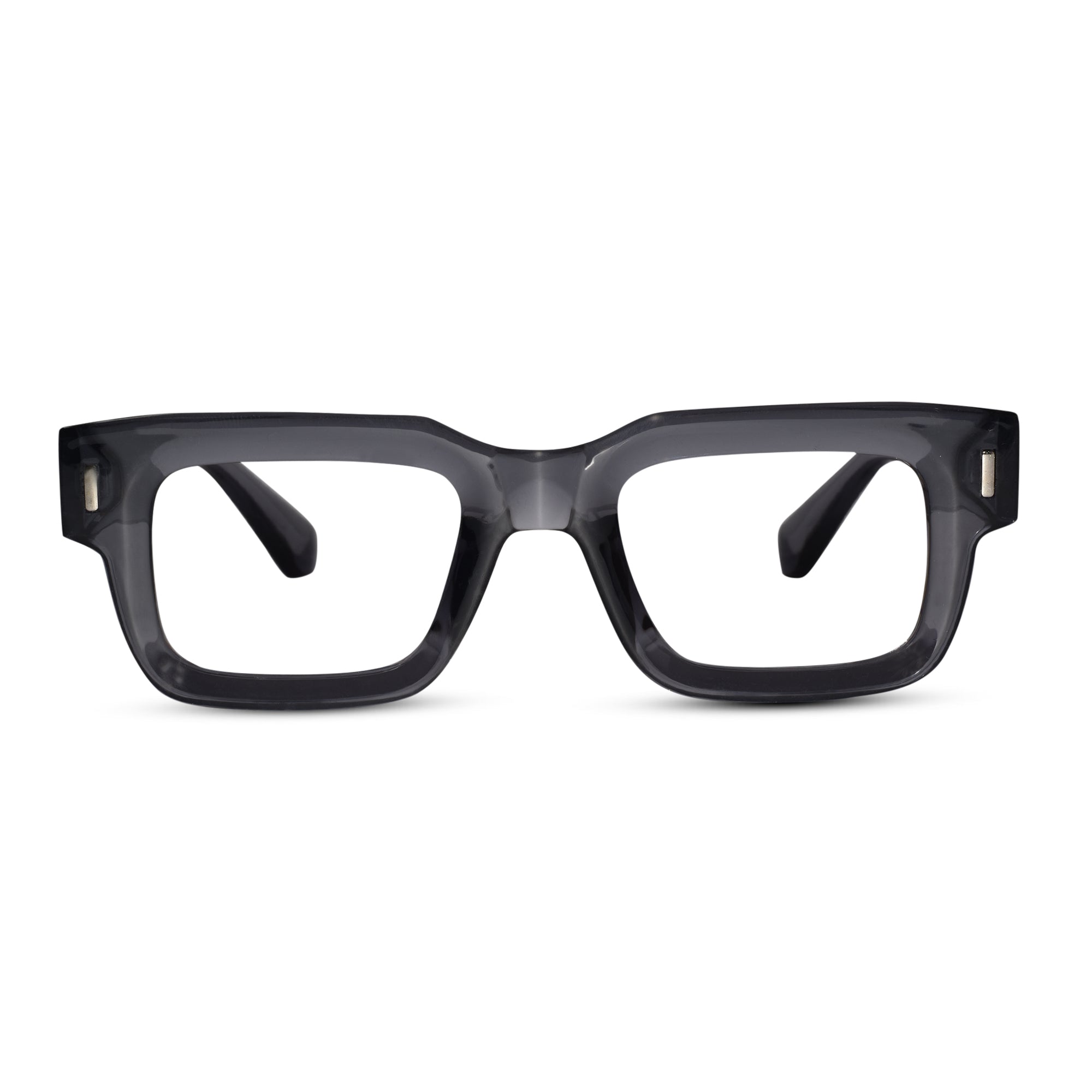 Bold Grey Wayfarer Eyeglasses For Men & Women