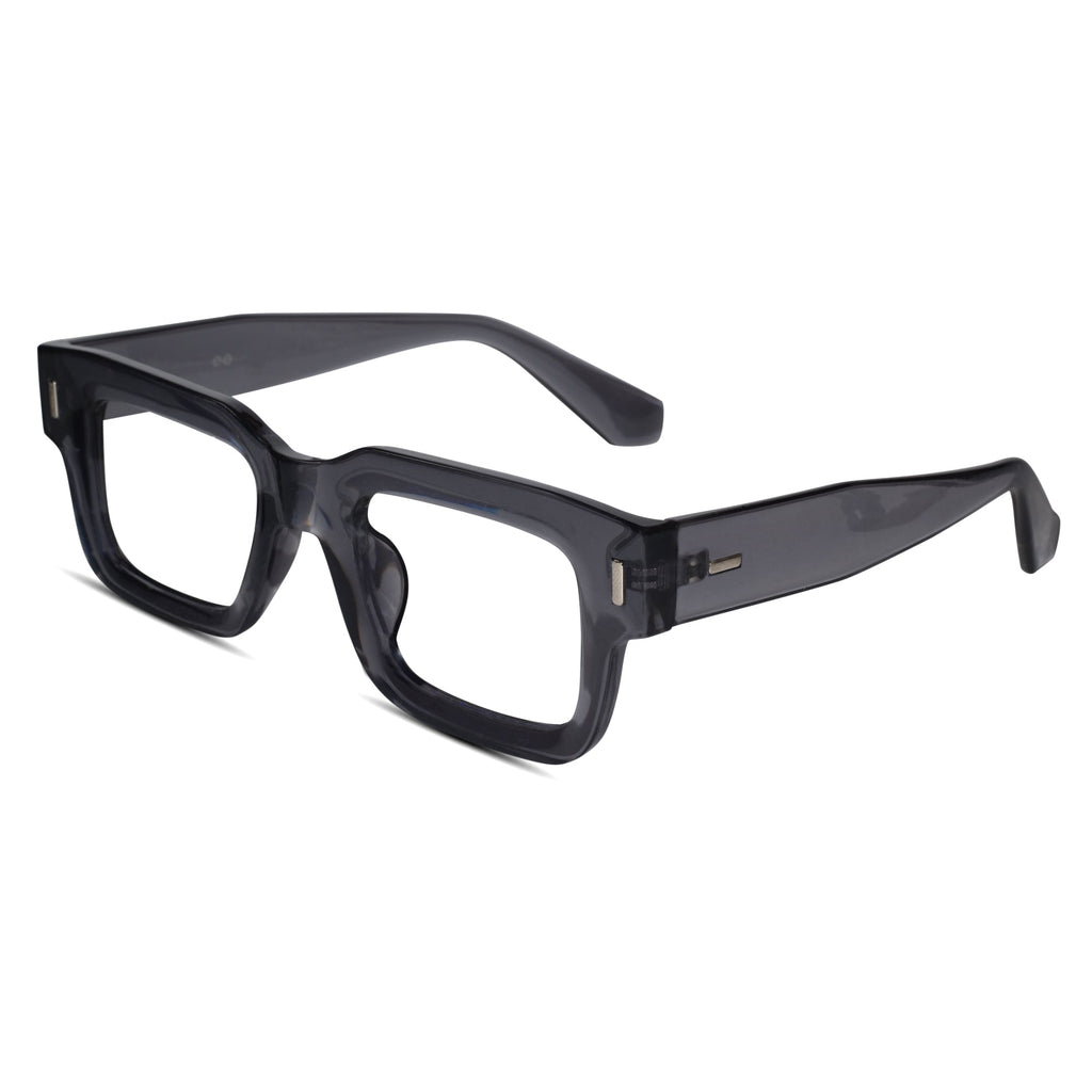 Bold Grey Wayfarer Eyeglasses For Men & Women