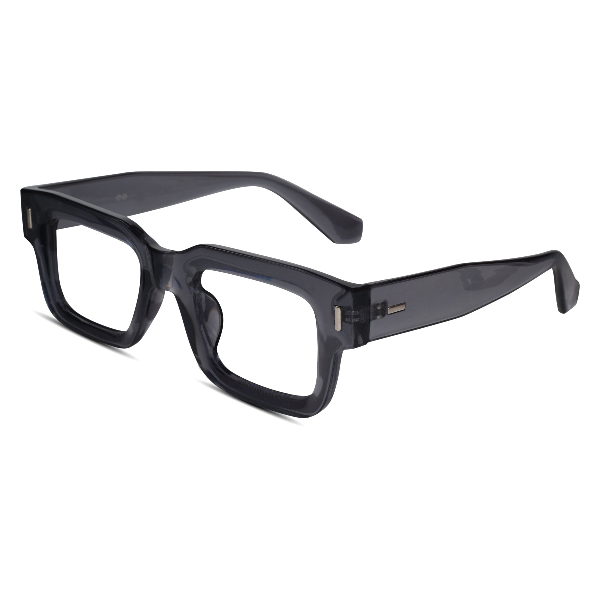 Bold Grey Wayfarer Eyeglasses For Men & Women