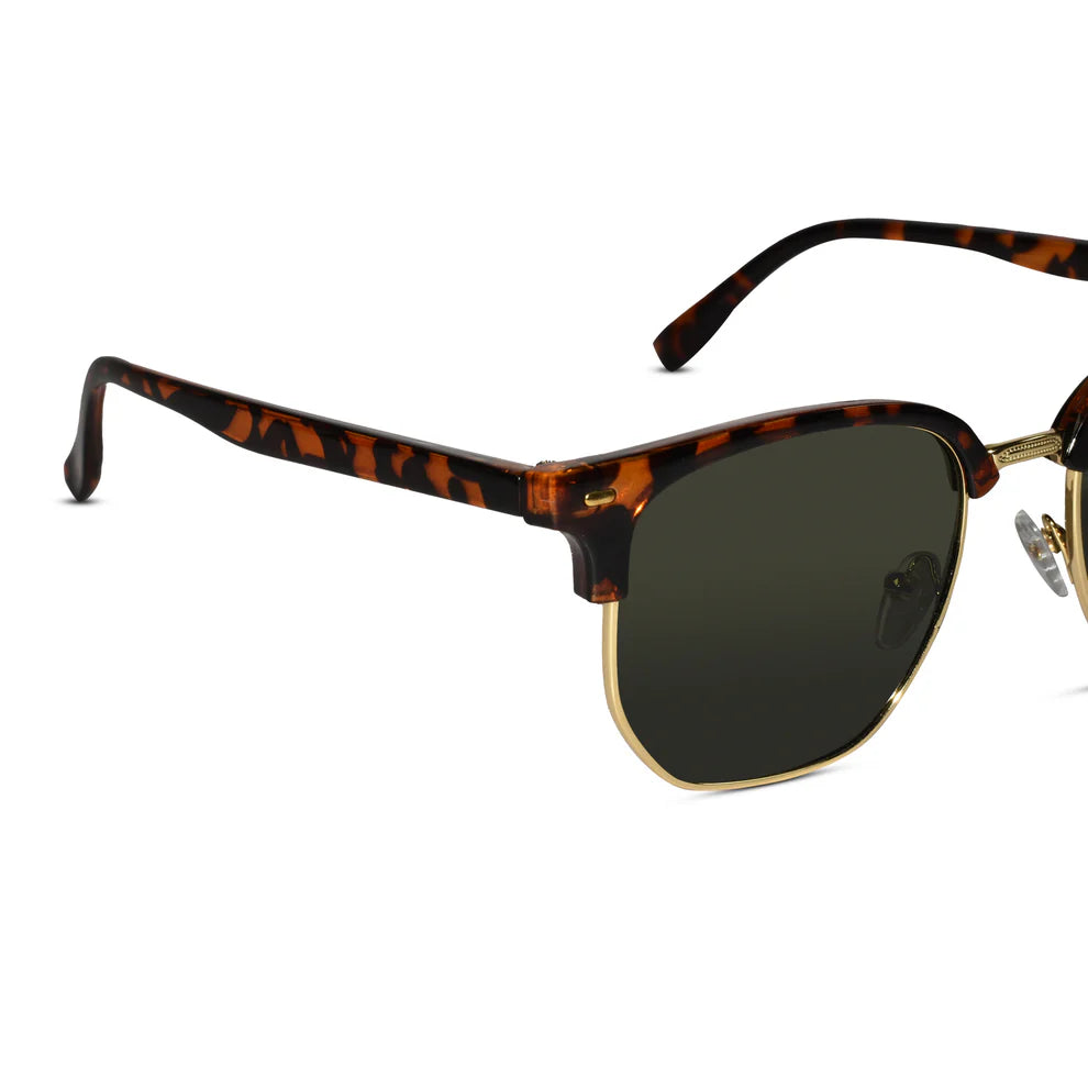 Vintage Animal Print Clubmaster Sunglasses