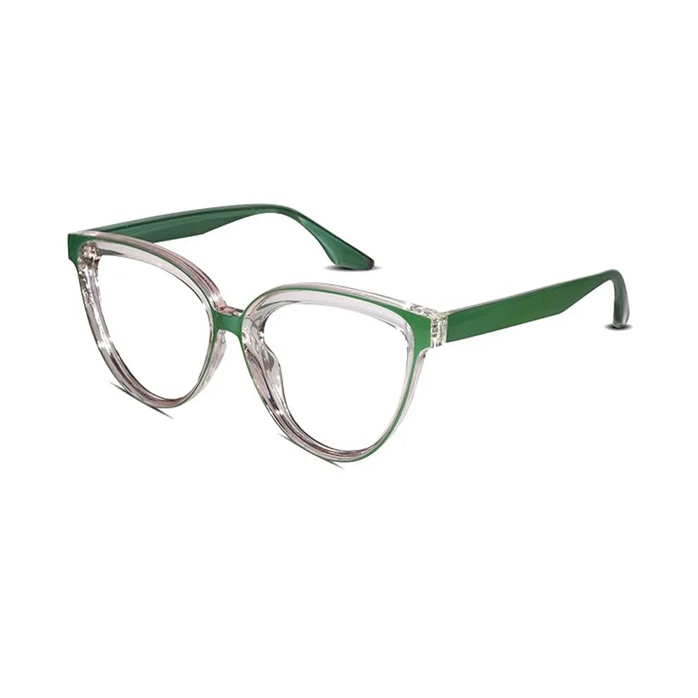 Green Cat eye Computer Power eye glasses For Women