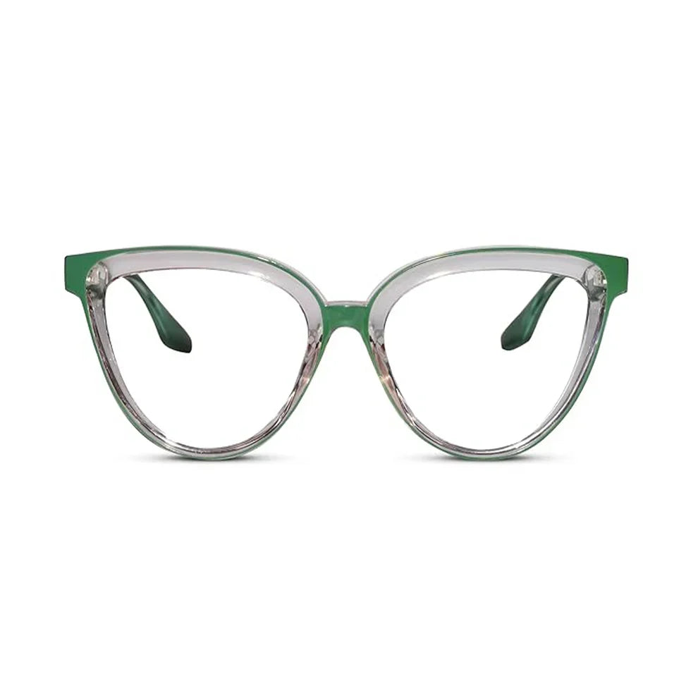 Green Cat eye Computer Power eye glasses For Women