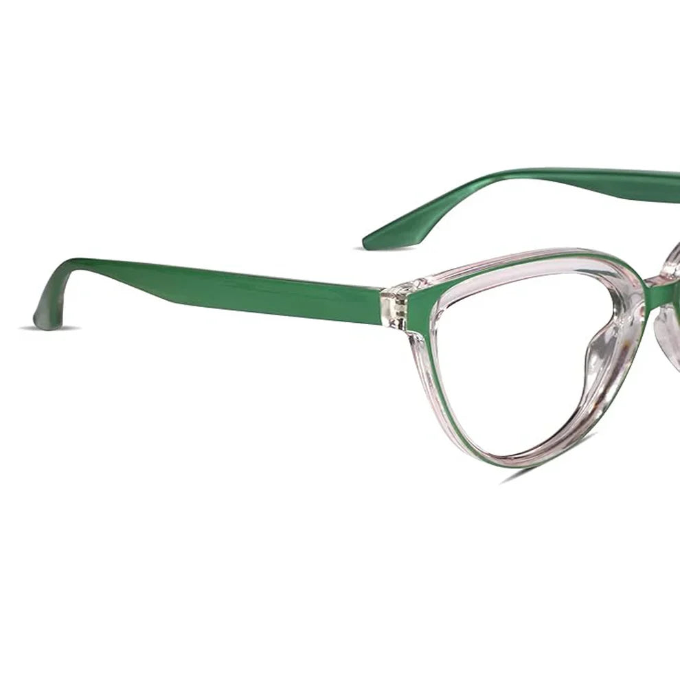 Green Cat eye Computer Power eye glasses For Women