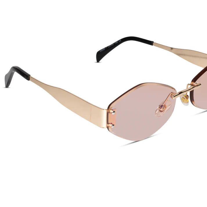 Hexa Gold  Rimless Sunglasses