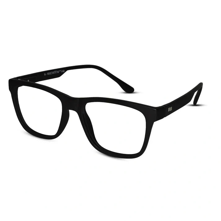 Matt Black Power Eyeglasses & Computer Glasses For Men & Women