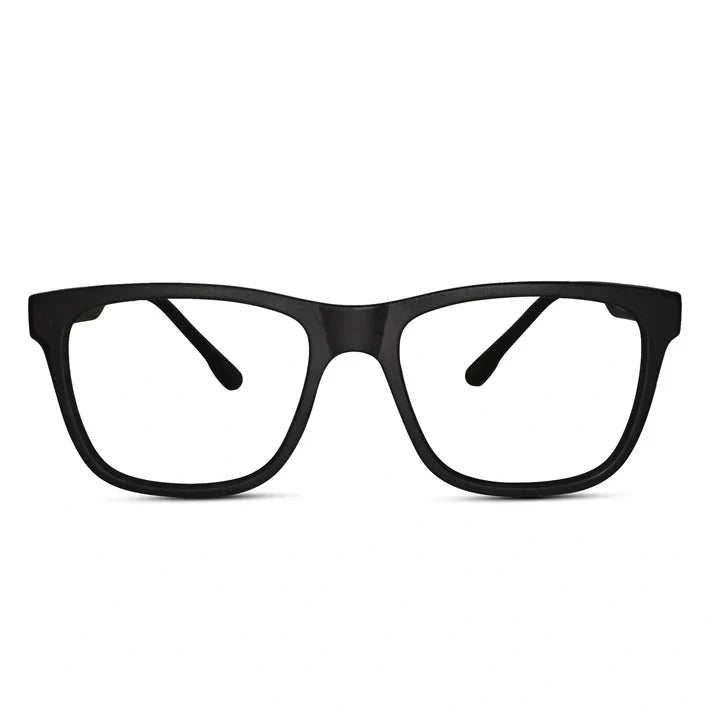 Matt Black Power Eyeglasses & Computer Glasses For Men & Women