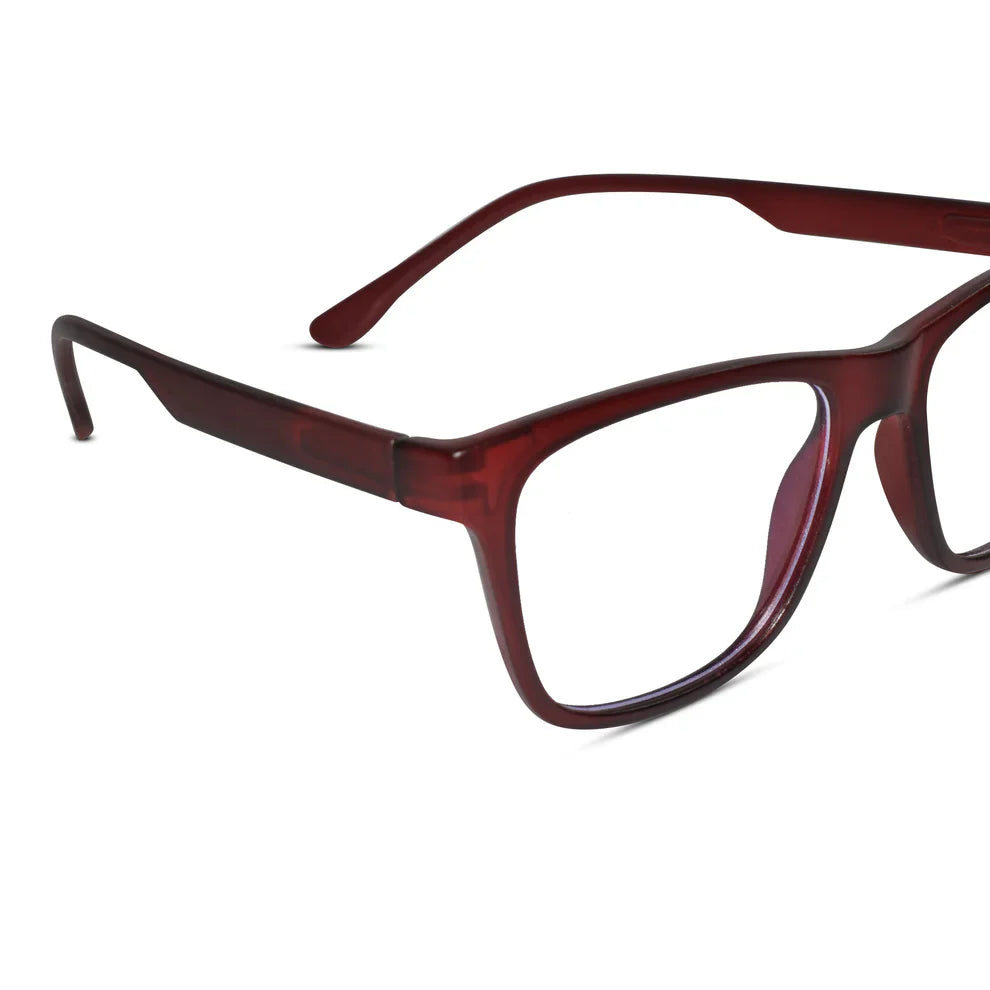 Matt Red Power  Eyeglasses & Computer Glasses For Men & Women