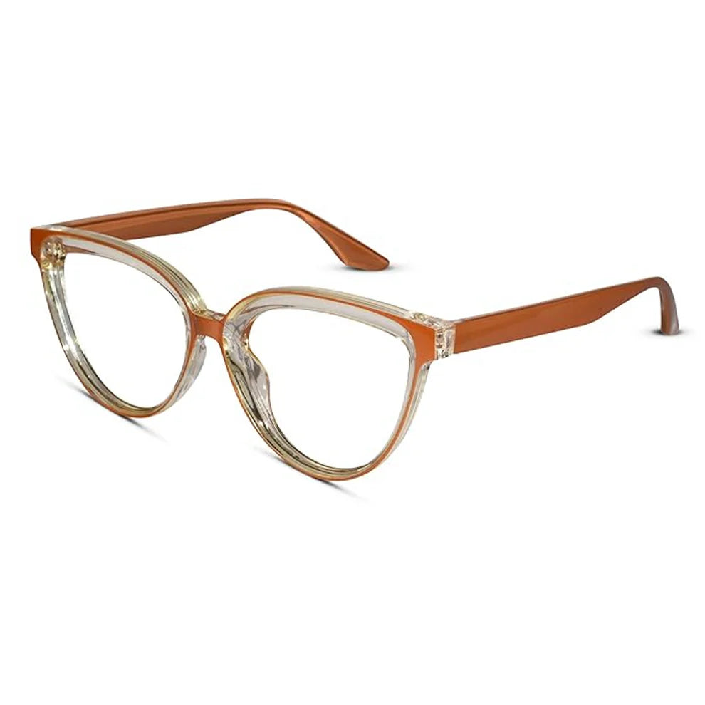 Orange Cat eye Computer Power glasses For Women