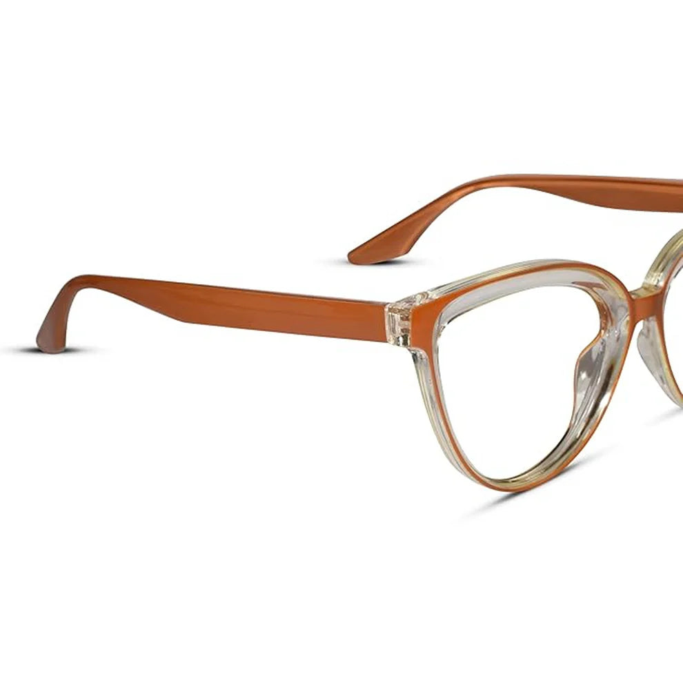 Orange Cat eye Computer Power glasses For Women
