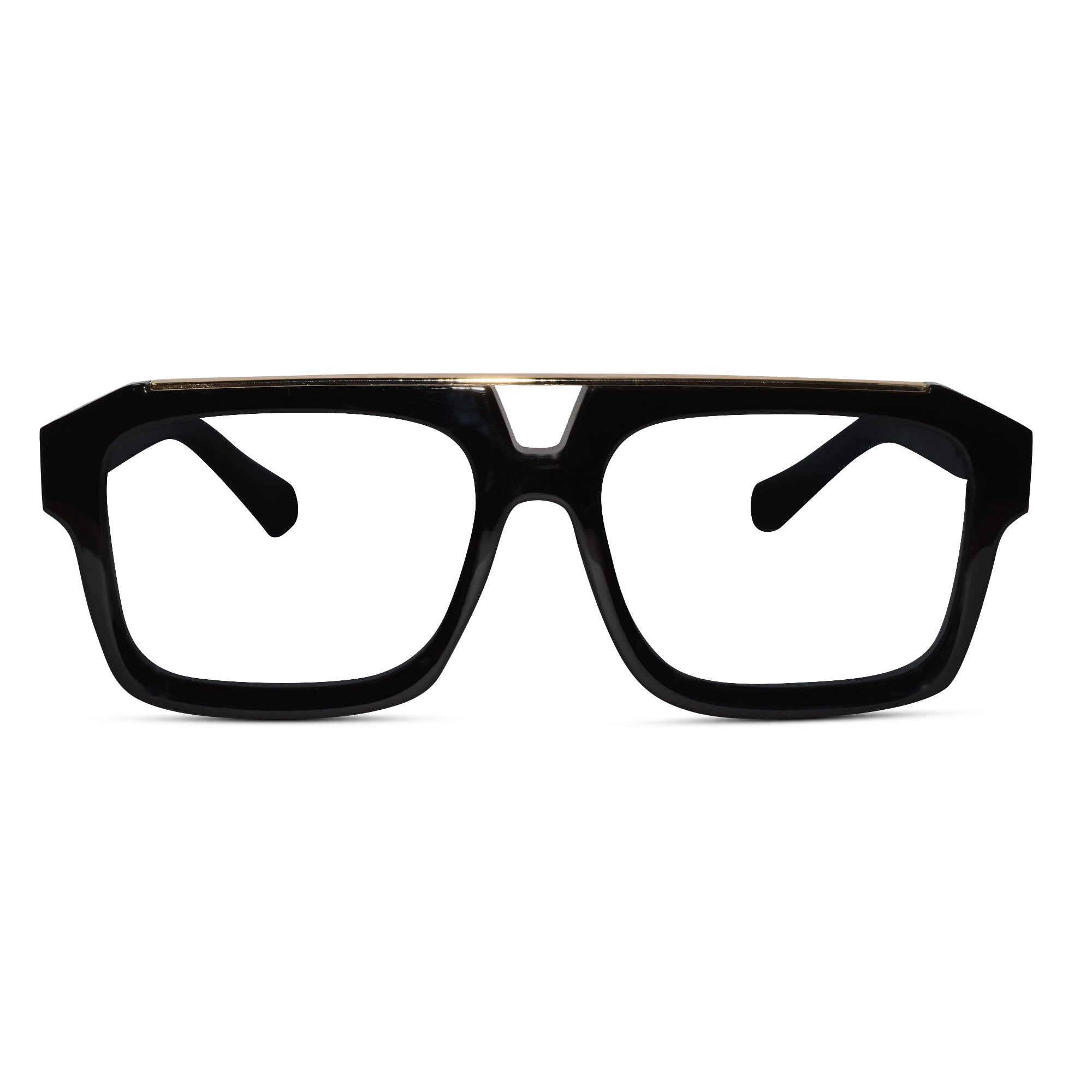 URBAN Black & Golden Rectangulare Eyeglasses