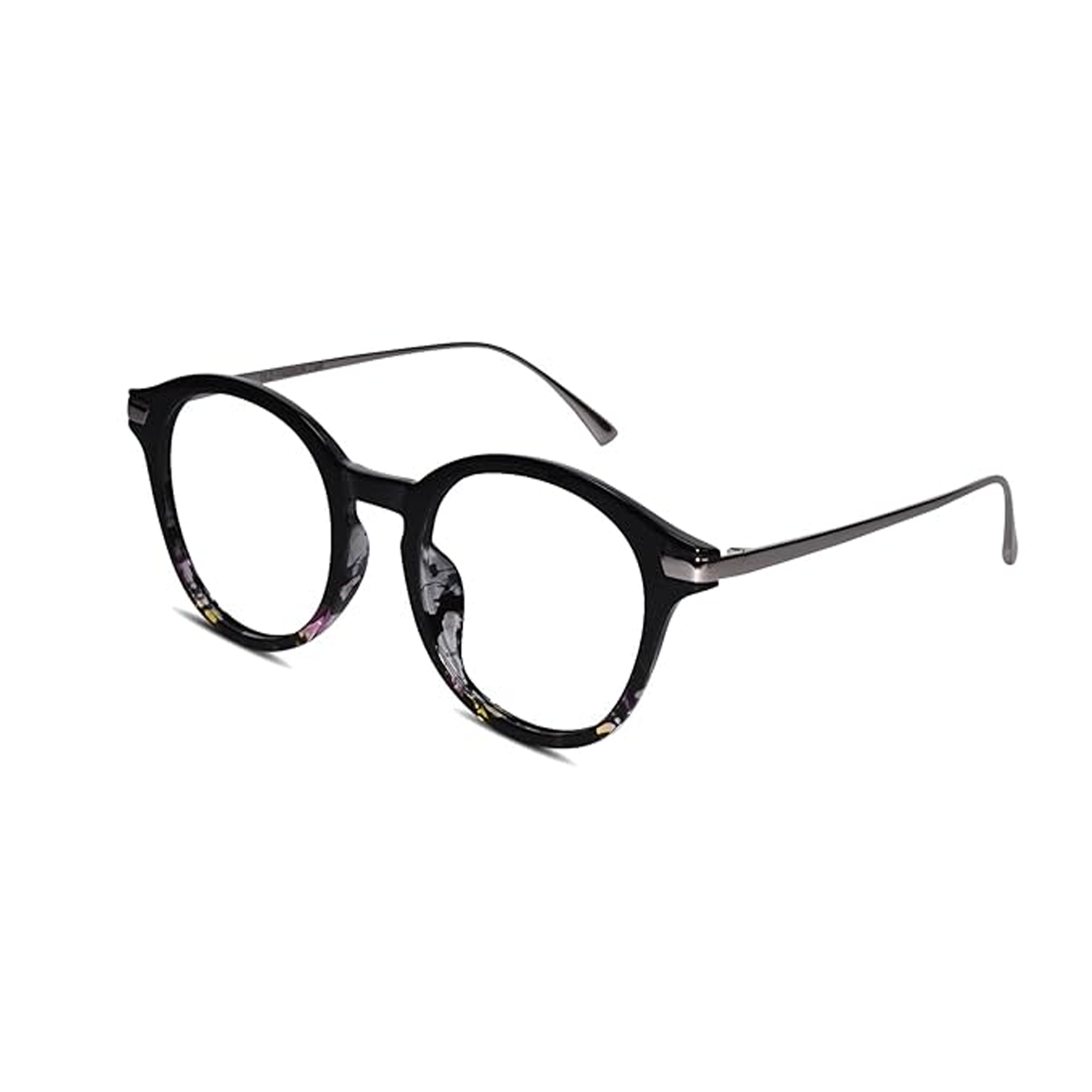 Round Computer Glasses for Eye Protection | Antiglare & Blue Cut Glasses | Scratch Resistant | UV Protection | Men & Women | Large