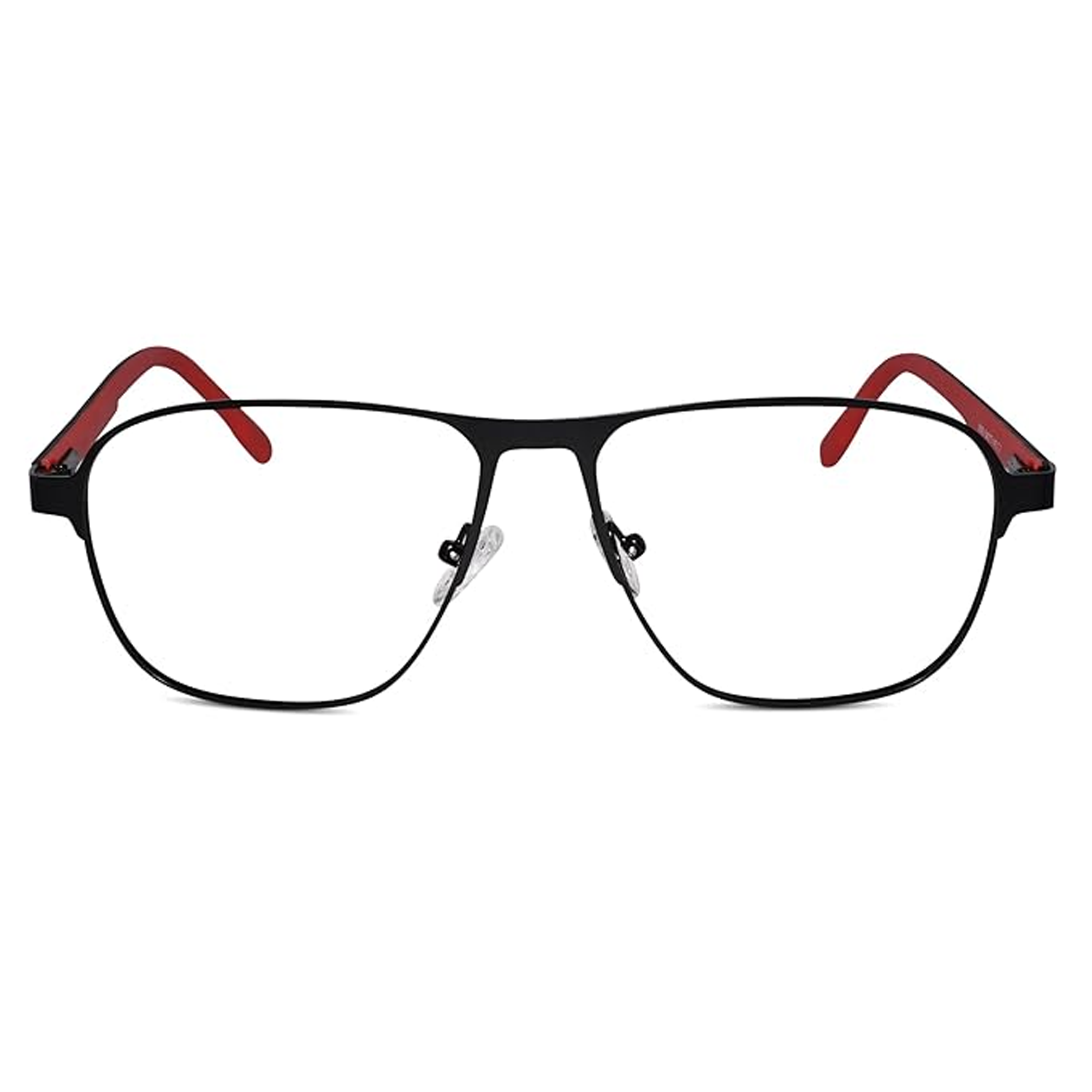 Black-Red Rectangular Marcel Customized Reading Glasses For Men