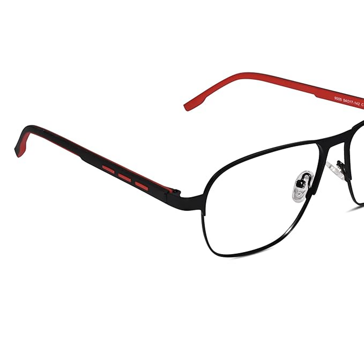 Black-Red Rectangular Marcel Bi-Focal Reading Glasses For Men
