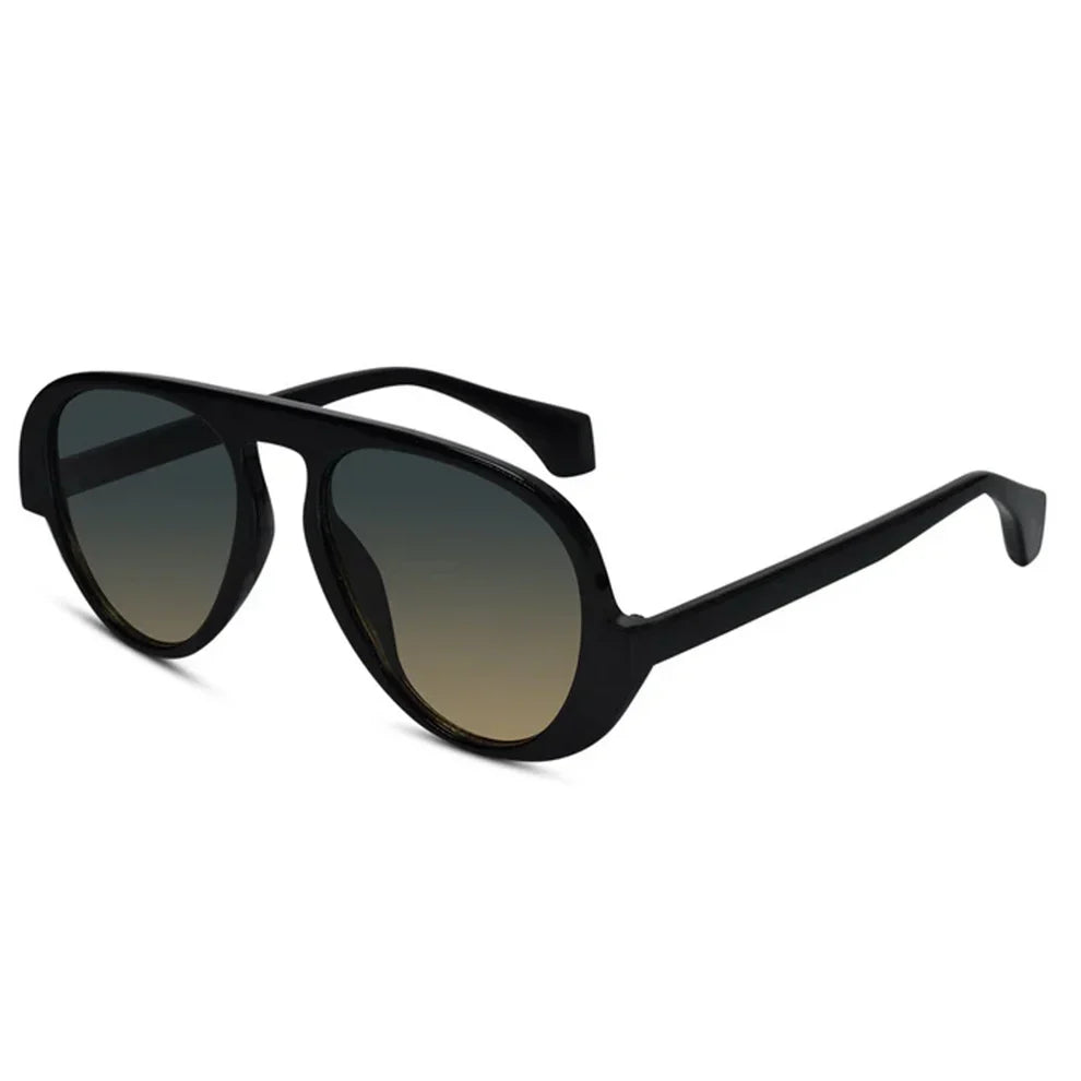 Dual Tone Stylish Avaitors Black Sunglasses