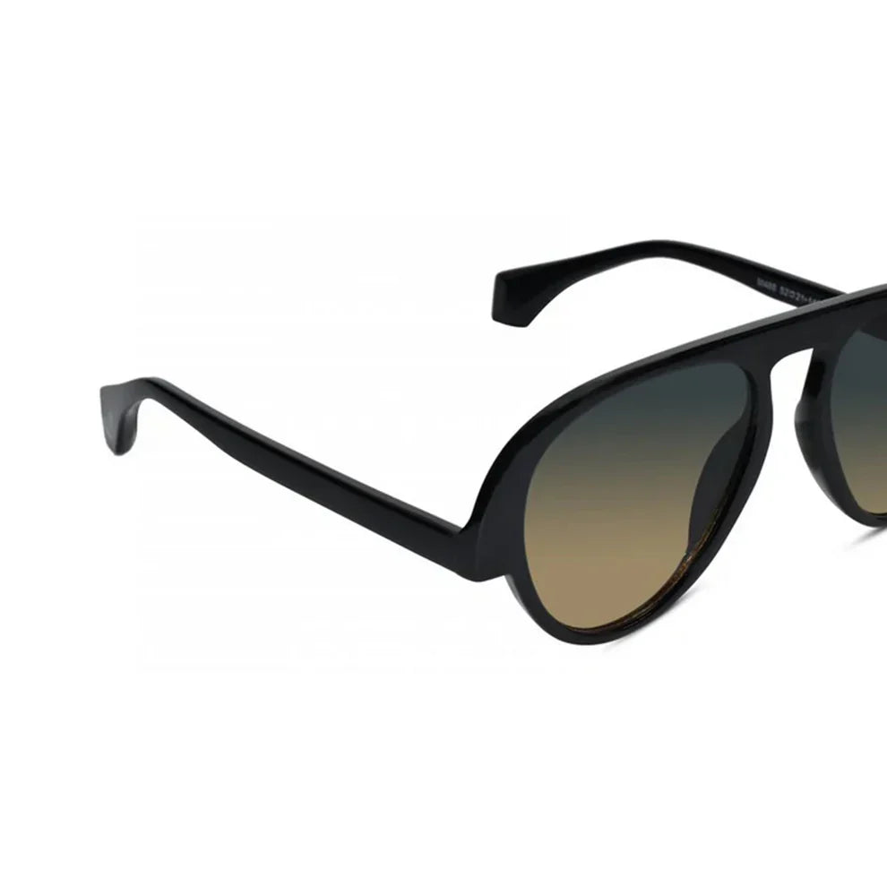 Dual Tone Stylish Avaitors Black Sunglasses