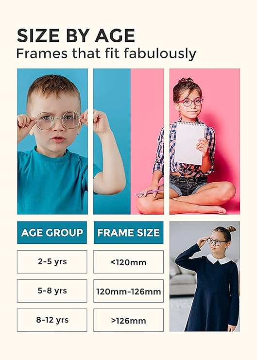 Wayfarer Shape Blue/Yellow Color Eyeglasses For Kids