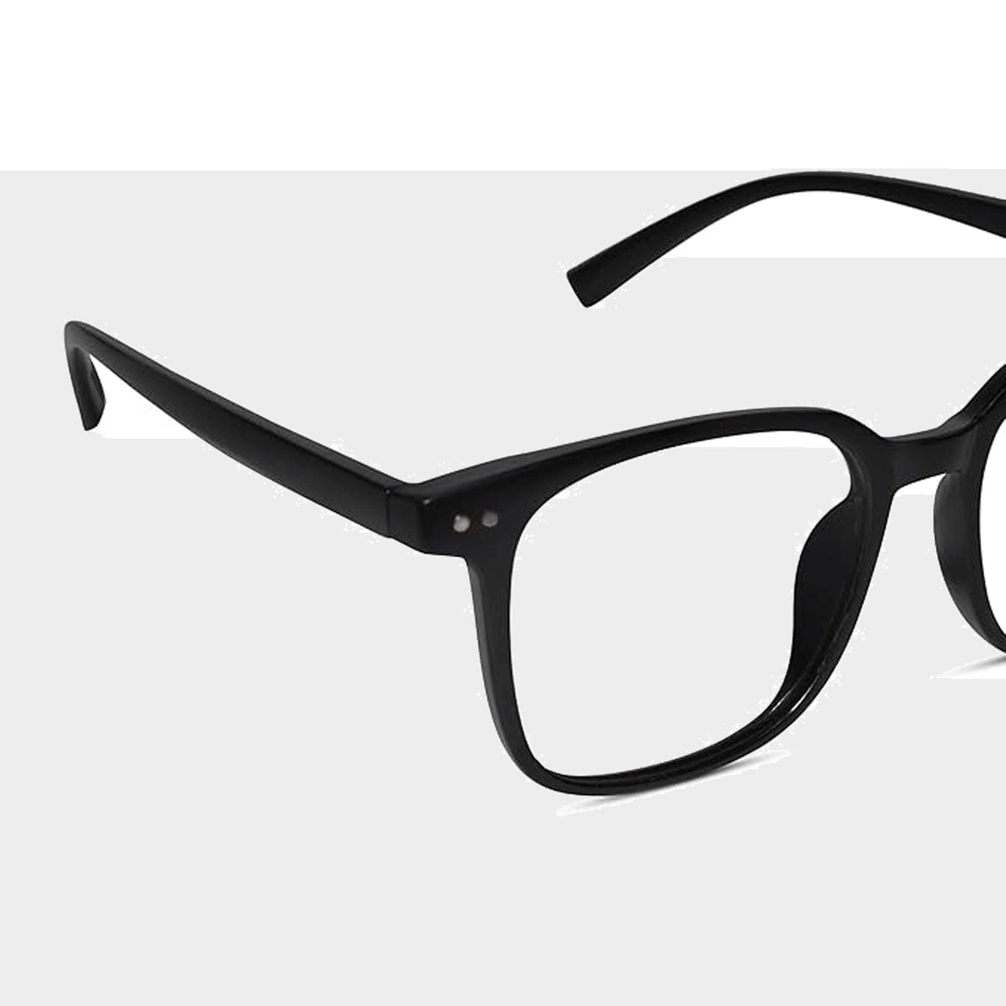 Square Black Eyeglasses for Men