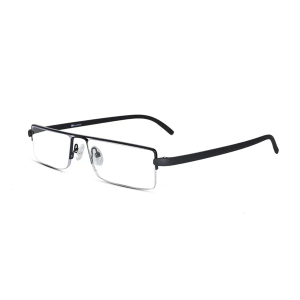 Readers Matte Black Half Rim Rectangle