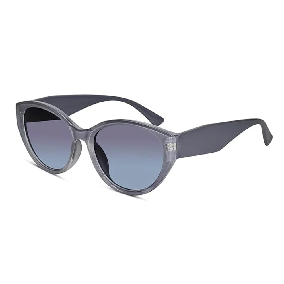 Crystal Brown Stylish Cat Eye Sunglasses